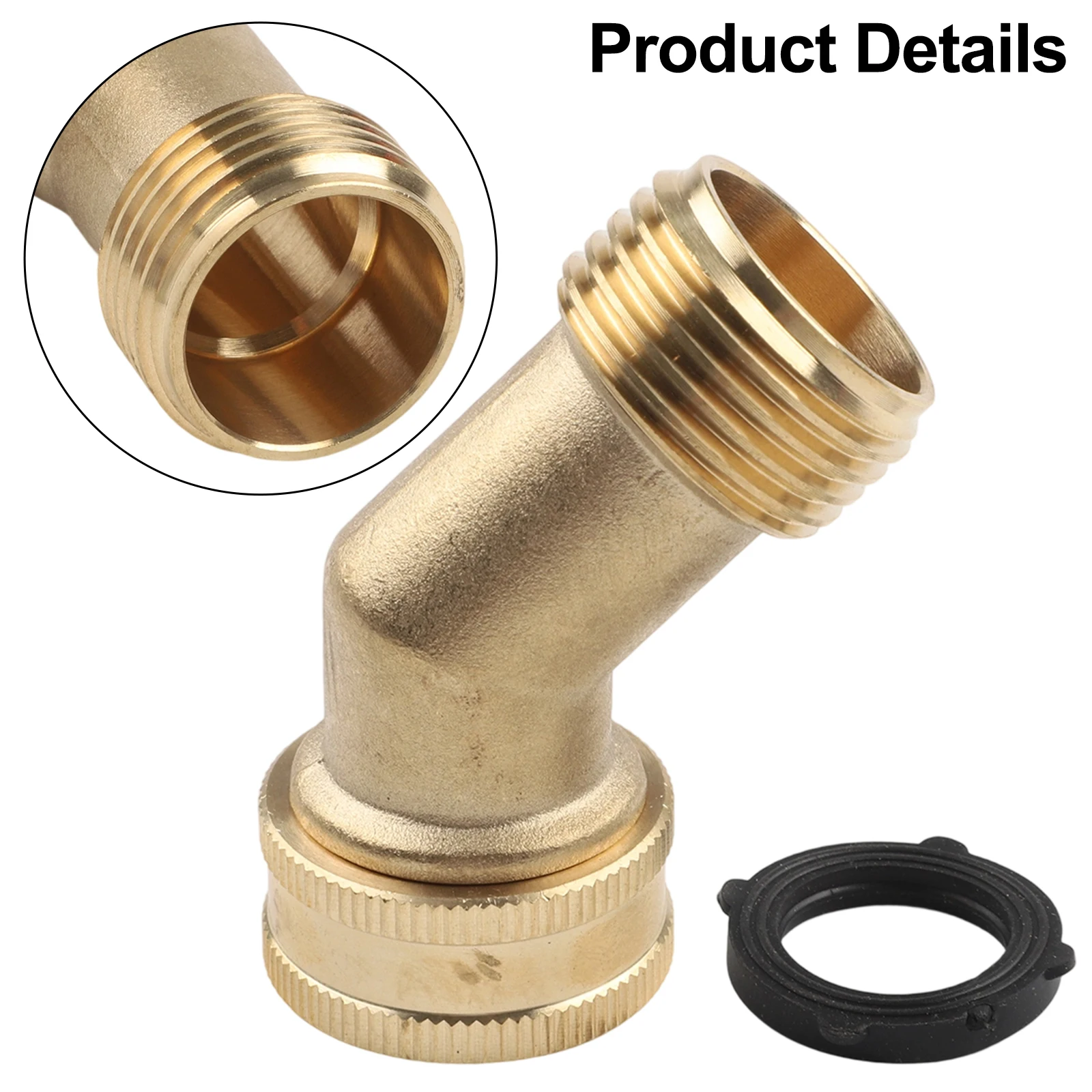 

Outdoor Hose Extension Garden Hose Elbow Standard 3 4 Inch GHT Prevent Leaks Pressure Relief Design 58-3 Brass Material