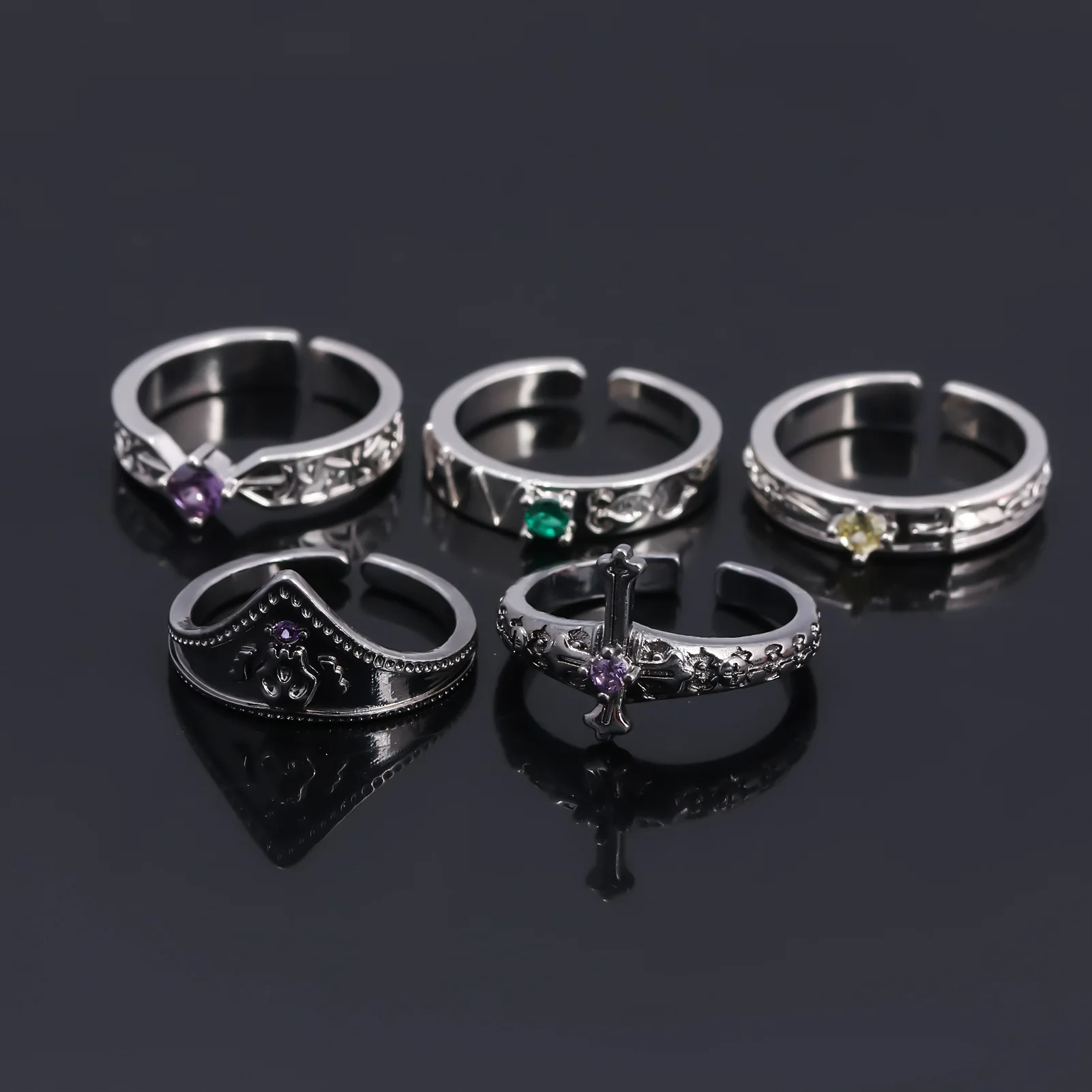 Brdwn HUNTER Feitan Poutoo Chrollo Lucilfer Kurapika GON FREECSS Killua Zoldyck Cosplay Rings view 2