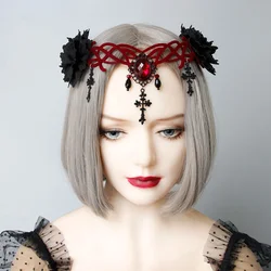 Gothic Style Vampire Reaper Cosplay Cross Headpiece Halloween Ball Queen Crown FJ-23-1