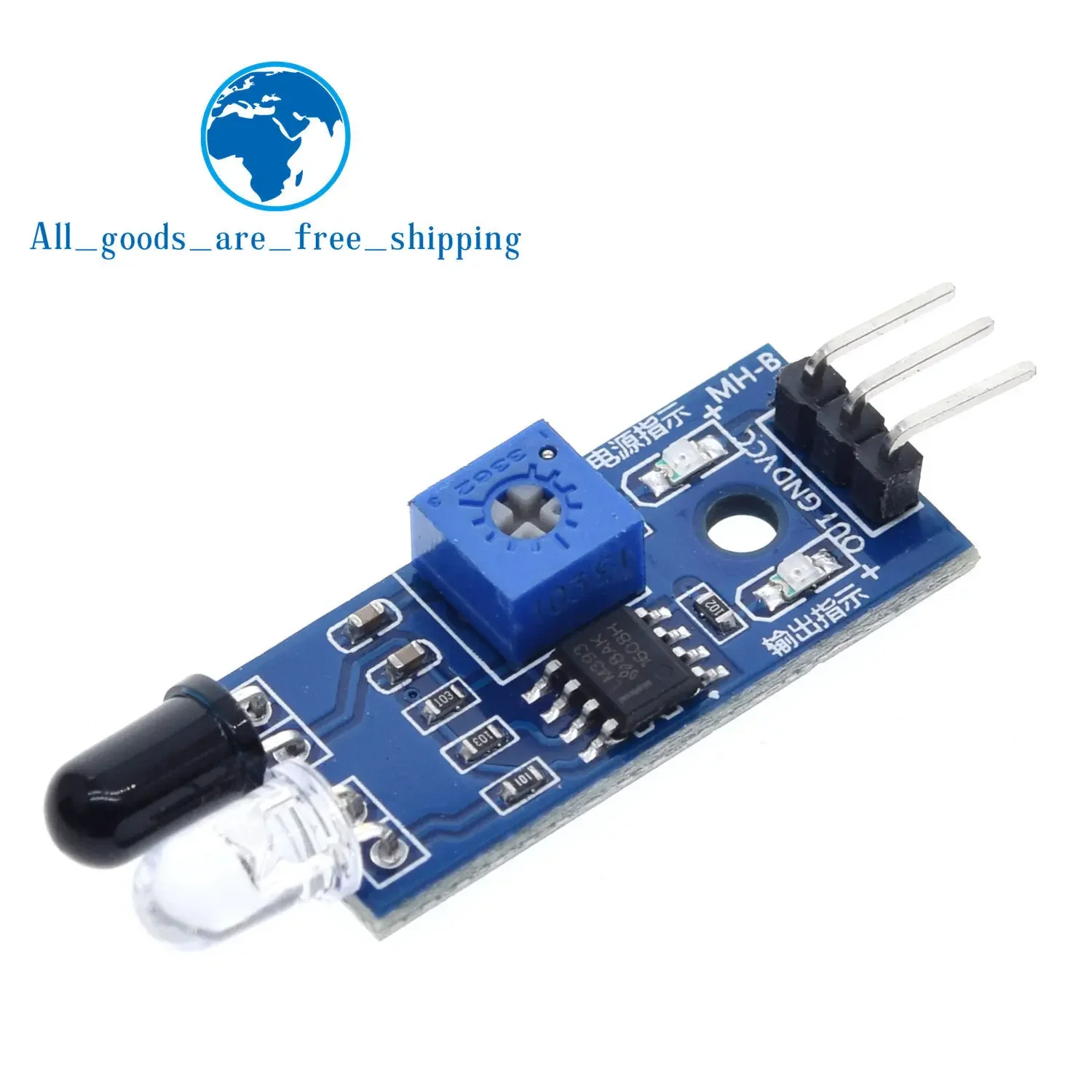 1/5PCS infrared obstacle avoidance sensor module with adjustable black and white line recognition distance photoelectric switch