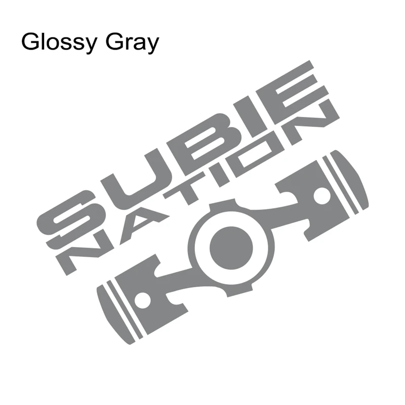

JDM Glossy Gray Vinyl Sticker, Piston Pattern Decal for Car Window, Body & Motorcycle Helmet