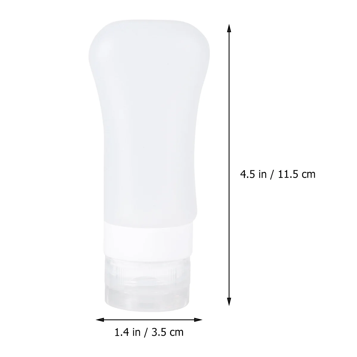 

4Pcs Silicone Leakproof Makeup Bottles Travel Dispensers Refillable Sub Bottle Set 60ml White Dispensers