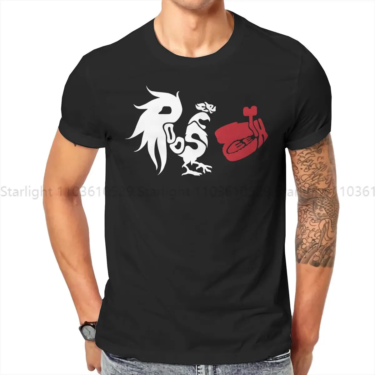 Dragon's Dogma Men's TShirt Rooster Teeth Logo Individuality T Shirt Graphic Streetwear New Trend