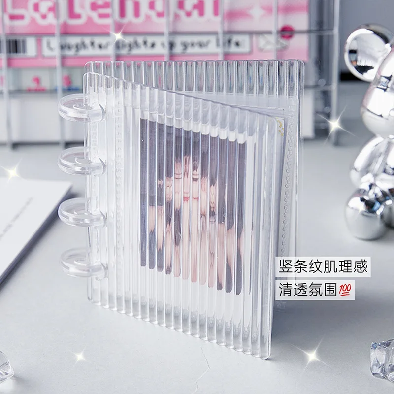 New vertical grain acrylic one-square card book high value ins style 3-inch Polaroid small card