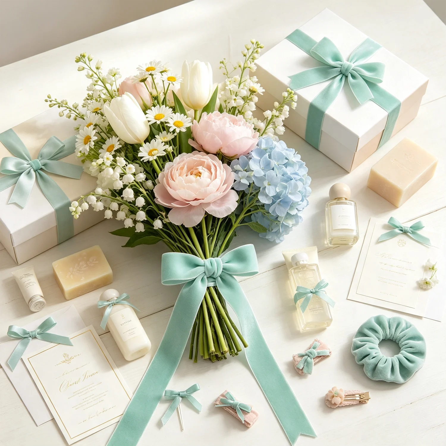 Aqua Green Velvet Ribbon Holiday Party Wedding Christmas Valentin's Day Gift Box Wrapping DIY Craft Décor Velvet Ribbon