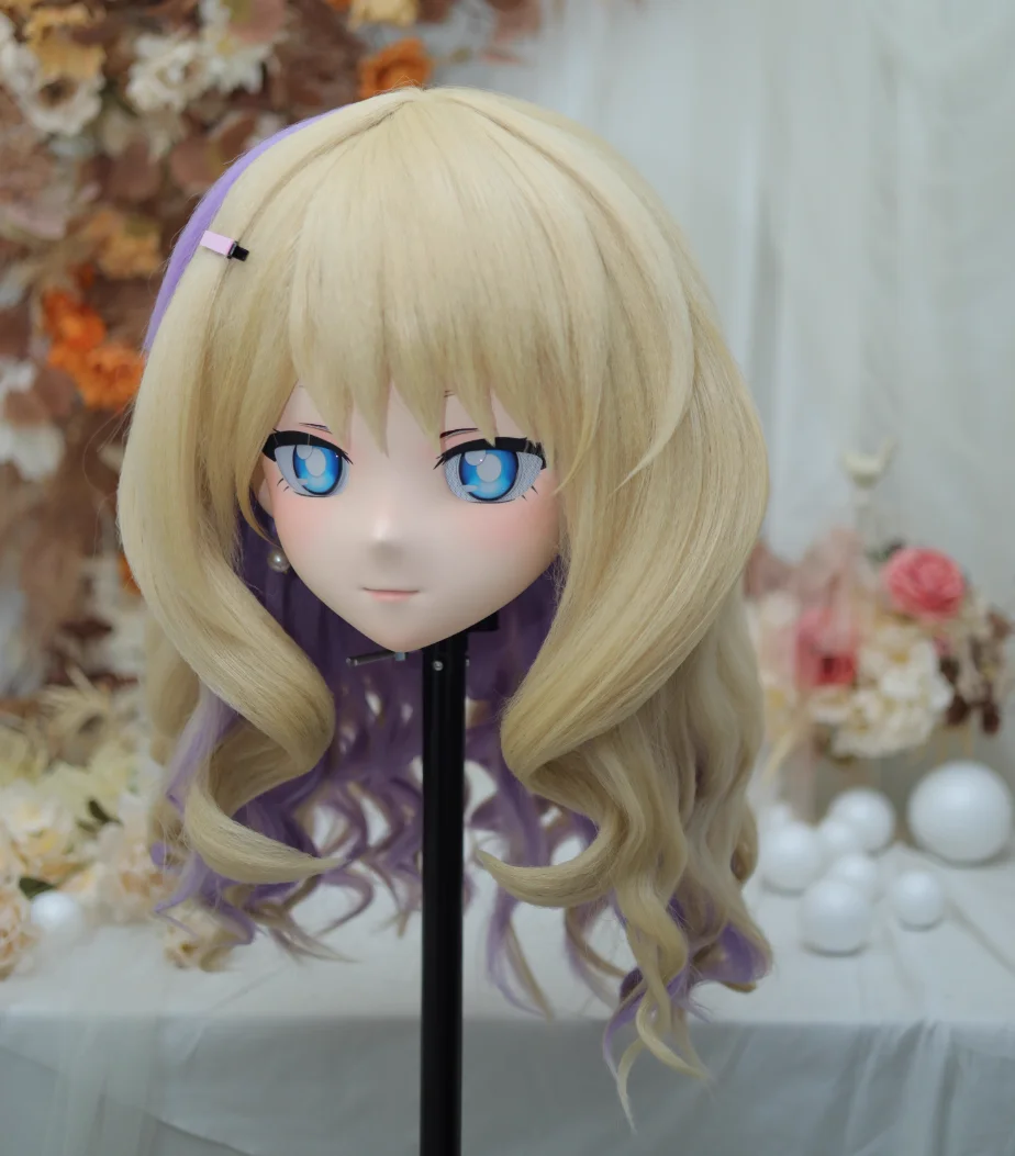 

(NFD-15-1)Customize Full Head With Lock Crossdress Doll Female/Girl Japanese Anime Cartoon Character Kig Cosplay Kigurumi Mask