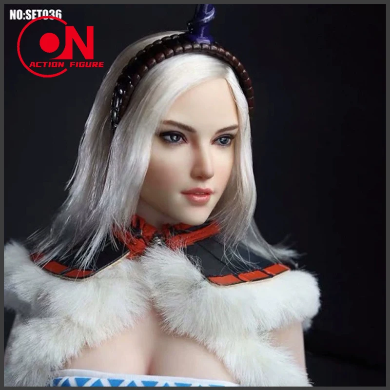 In Voorraad SUPER DUCK SET036 1/6 Soldaat Sexy Vrouwelijke Hunter Hoofd Carving Model Fit 12-inch Action Figure