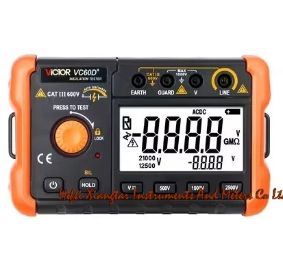 Victor VC60D+ Digital Insulation Resistance Tester micro-insulation tester Short circuit measurement current more than 1mA