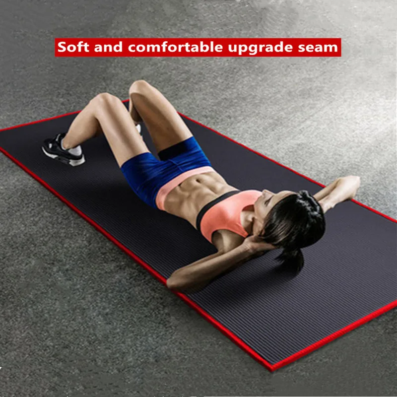 10mm Non-Slip Yoga Mat 183cm*61cm Thickened NBR Gym Mats Sports Indoor Fitness Pilates Yoga Pads