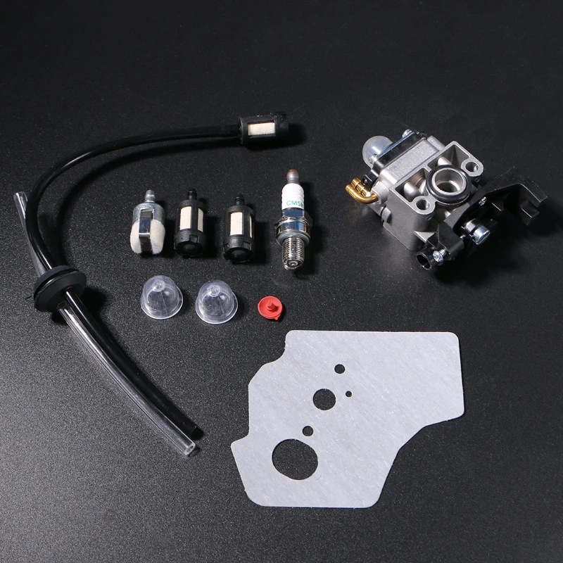 Trimmer Carburetor Carb with Gasket for spark plug Fuel Line Hose Tools Kit Fit for GX25 GX35 HHT35