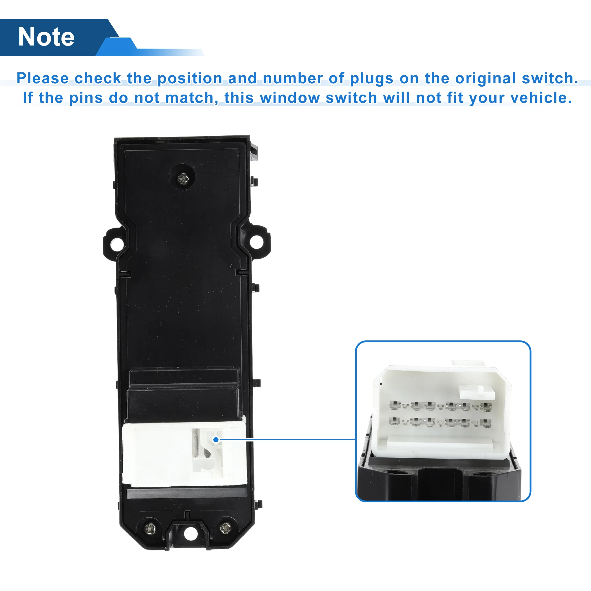

UXCELL Front Left Driver Side Power Window Switch for Toyota Tacoma 2016-2020 Window Control Switch No.8482004090 Black