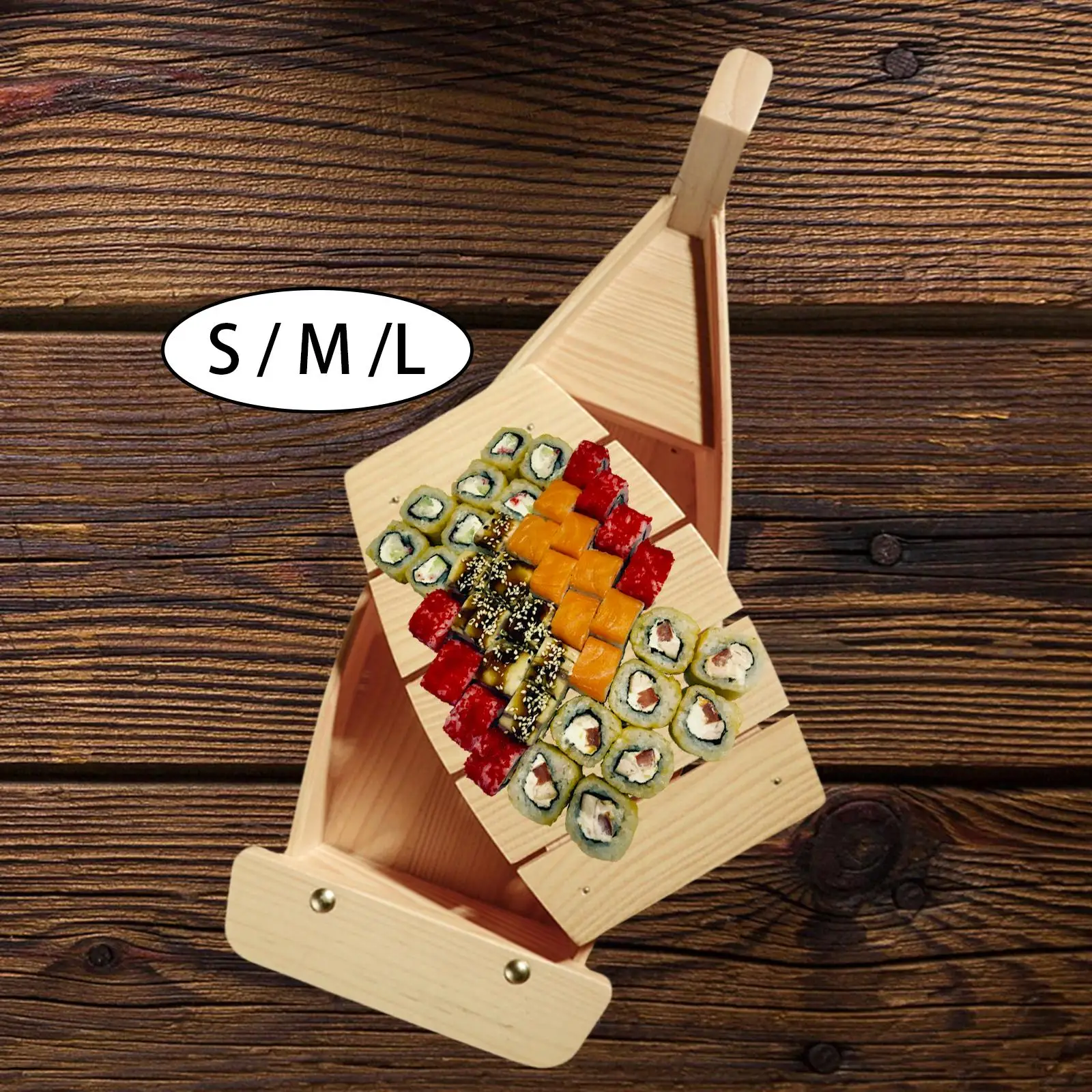 Creative Sushi Boat Plate Melamine Tray Fruit Snacks Tray, Boat Serving Tray for Kitchen Tea House Dining Room Food, Steak