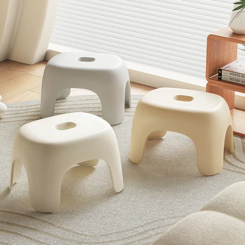 

Household Thickened Plastic Small Stool Living Room Bathroom Stackable Shoe Stool Banqueta Furniture