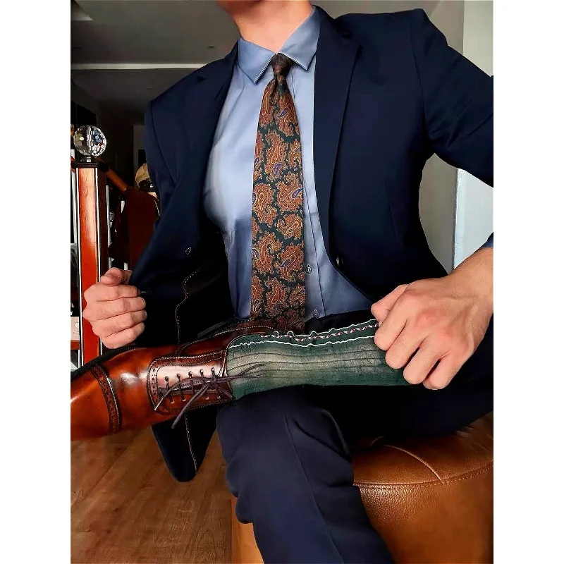 Gentleman's Socks for Men Sheer Socks Classic Formal Wear Suit Dress Stockings Male Sexy Translucent Stripes Business TNT Socks