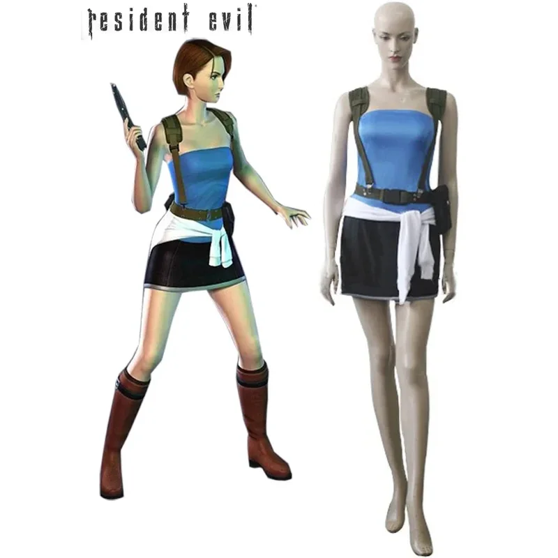 

Jill Valentine Costume Custom Made Full Set for Girls Halloween Party Cosplay tt9]