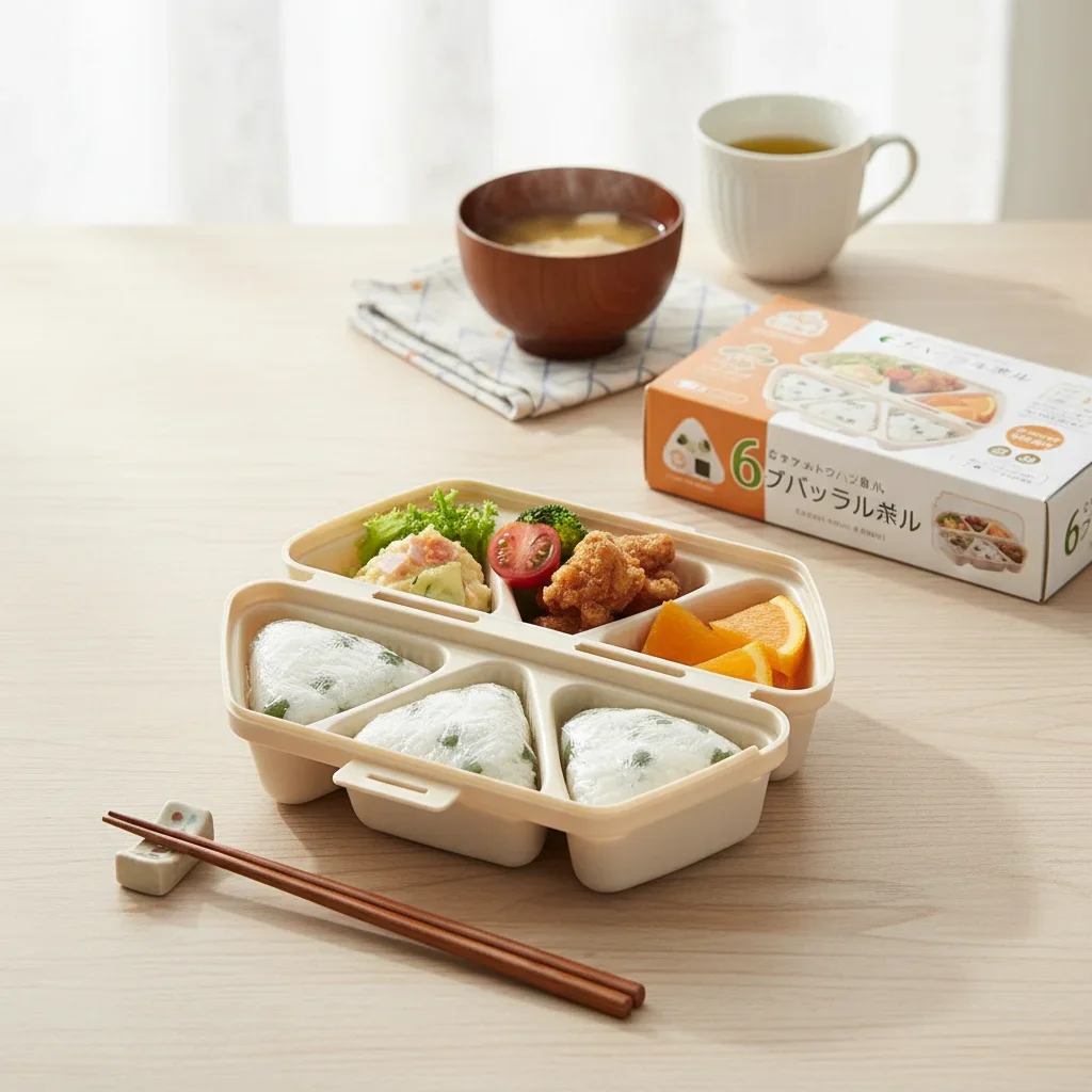 6-Compartment Triangle Onigiri Mold Food Grade PP Plastic Easy Demolding Disposable Bento Box For Japanese Style Lunch
