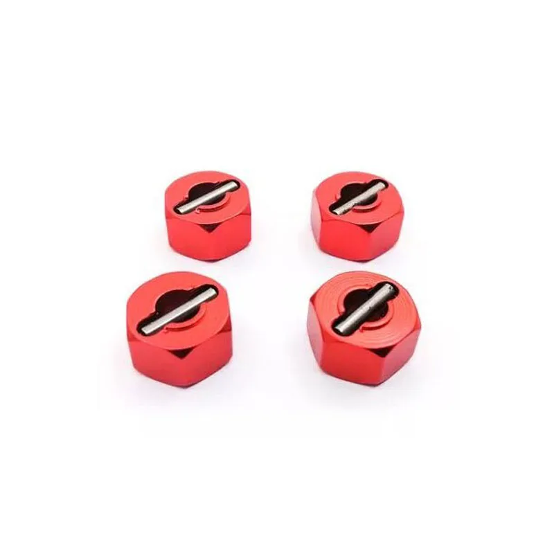 1 세트 알루미늄 12mm 휠 육각 허브 어댑터 Rc 1/10 Traxxas Slash 5803 업그레이드 된 홉업 부품 용 핀 6869가있는 7mm 두께