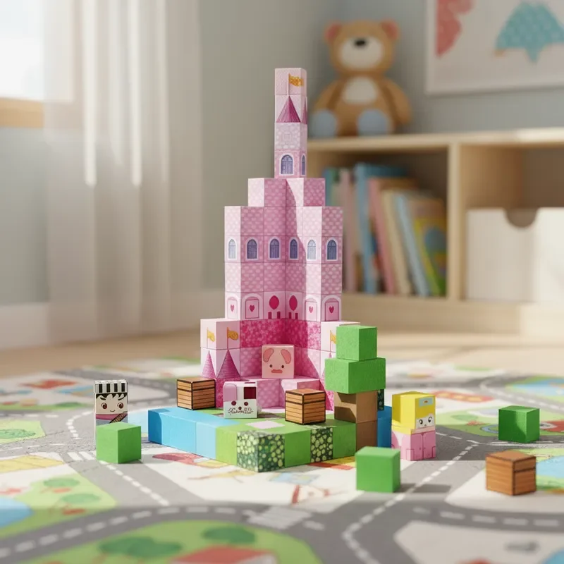 Bloques de construcción magnéticos para niña, conjunto de castillo rosa, montaje gratuito, decoración creativa 3D DIY, juguete educativo STEM, regalo, caja Premium, 100 Uds.