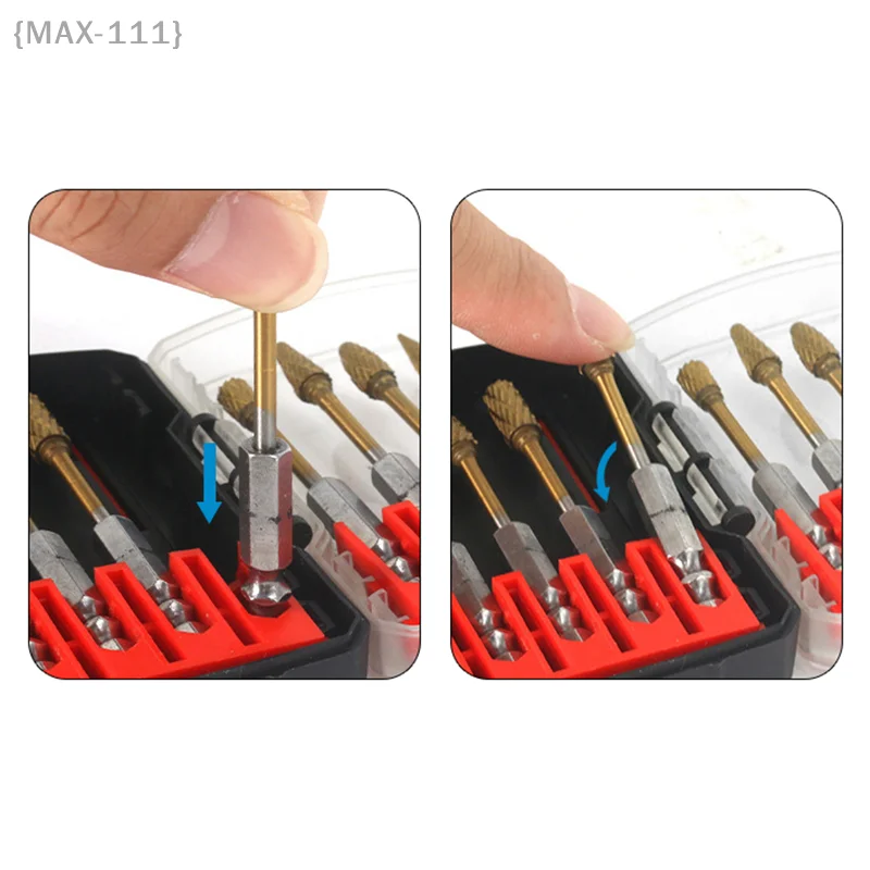 

Portable 6.35mm Hex Drill Bit Holder Case, 5-Size Waterproof PVC Storage Organizer With Detachable Hangable Design For Toolbox