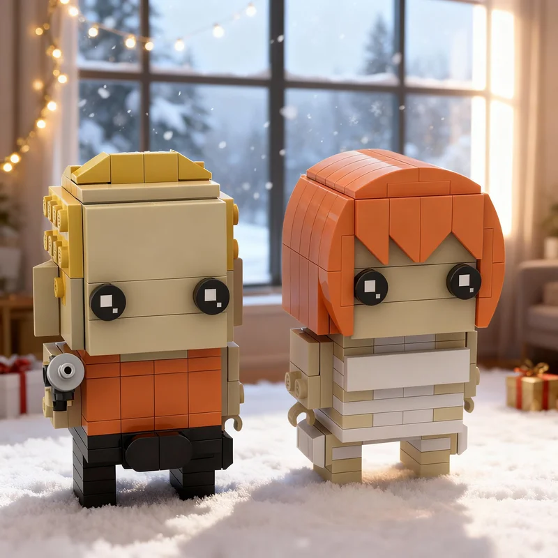 246pcs MOC Korben + Leeloo - Fifth Element - BrickHeadz Version 1 Model Building Blocks Toys Architecture Christmas Gift Craft