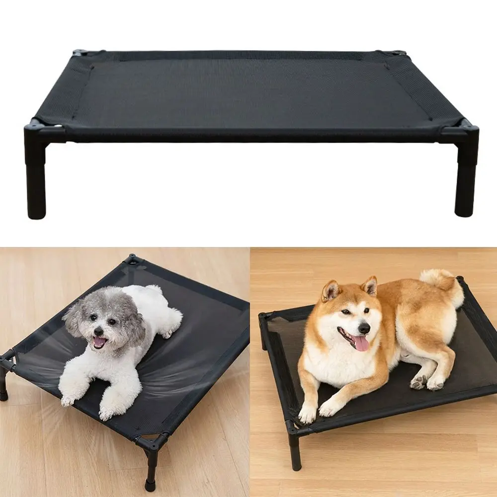 

Дышащая влагостойкая сетчатая лежанка для кошек на подставке, съемный портативный гамак для кошек/собак, черный коврик для кошек, легко чистится