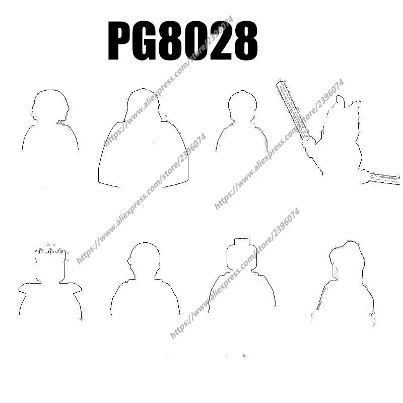 PG8028 figuras de acción accesorios de películas bloques de construcción juguetes PG671 PG672 PG673 PG674 PG675 PG676 PG677 PG678