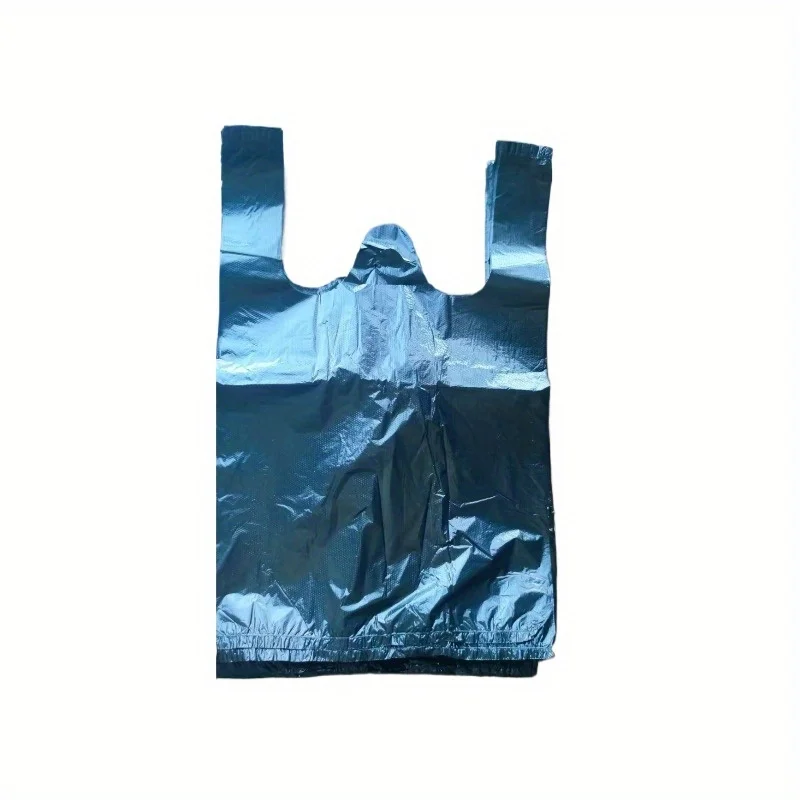 100pcs Black 22x35 Disposable Trash Bags Handy Vest-Made Shopping Bags Eco-Friendly Carry-On Waste Disposal for Home And Office