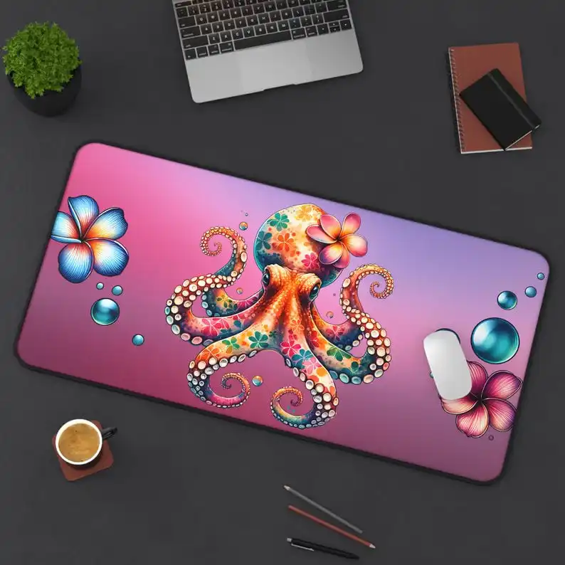 

Vibrant Octopus Mousepad,non-slip and Waterproof Gaming Mousepad,office Gaming Desk Decoration Mat,the Perfect Gift for Friends.