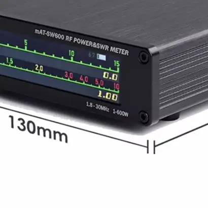 mAT SW600 Portable HF Power Meter with Color TFT Display and On Screen For SWR Indicators for Field Adjustment