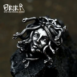 BEIER New Design 316L Stainless Steel Punk Snake PrincessMedusa Pendant Gothic Biker Jewelry Gift Dropshipping