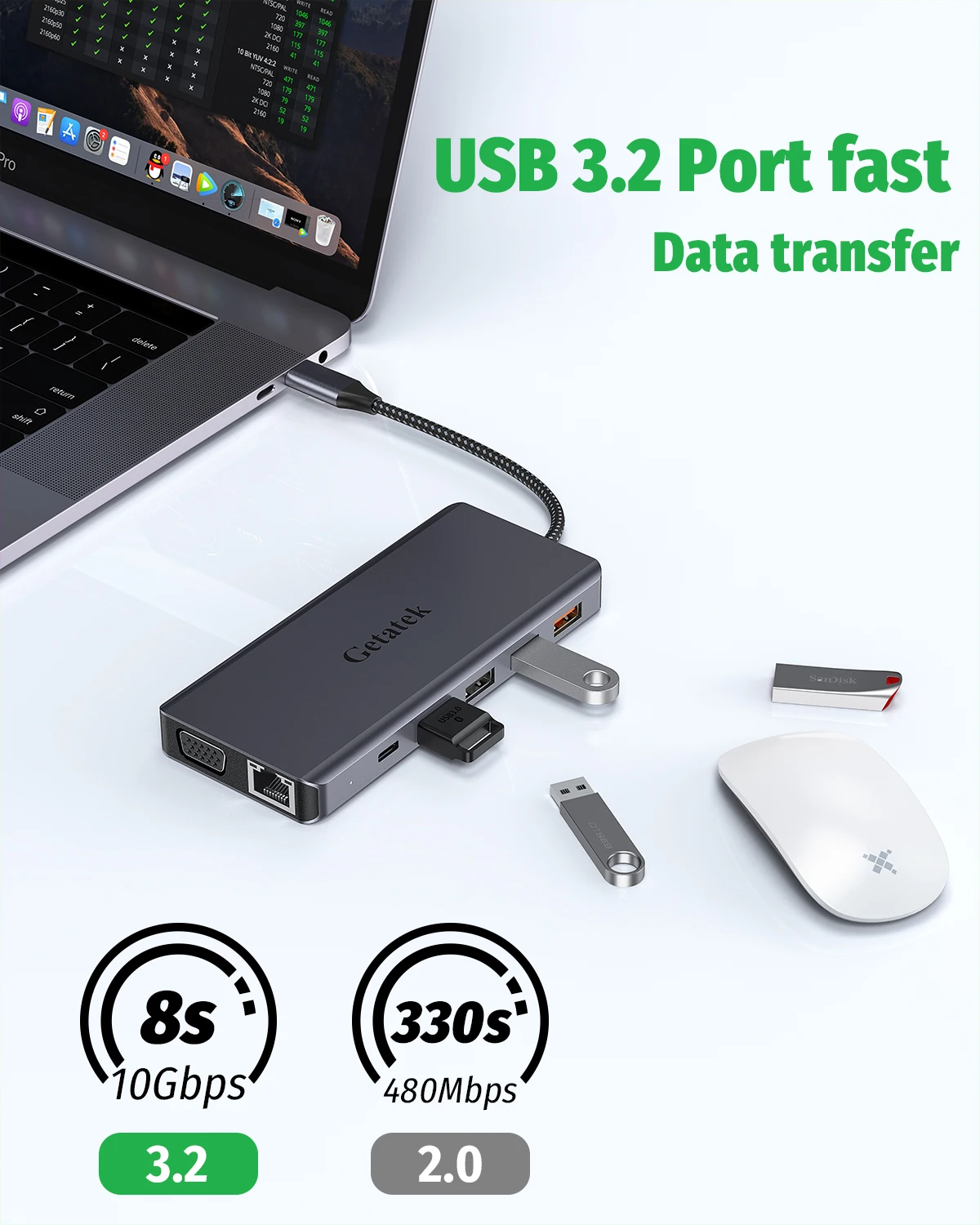 Imagem -05 - Estação de Acoplamento Usb c Monitores 13 em Estação de Acoplamento para Laptop Usb c Multicor Hub com Adaptadores Hdmi para Macbook hp Dell Lenovo