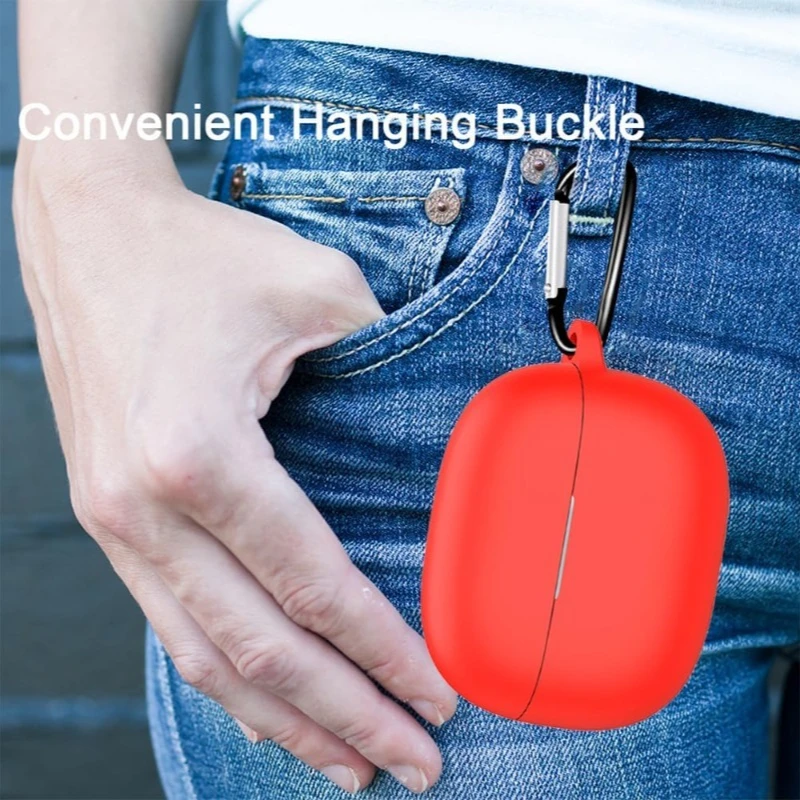 

Soft Silicone Case For Redmi Buds 6 Pro E-sports Edition - Shockproof Dustproof + Travel Hook (Bluetooth Headphone Accessory)