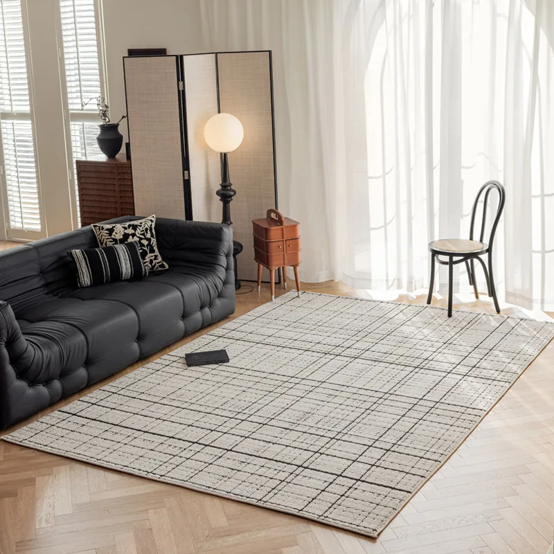 Karpet ruang tamu bergaya retro Amerika yang dapat dicuci, selimut samping tempat tidur bergaya Prancis mewah dan elegan.