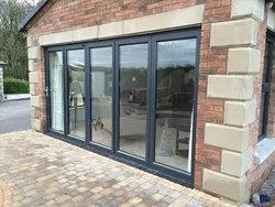 DN Folding Sliding Door Heat Insulation Storm-Proof Aluminium Door Front Door Interior Glass Bifold Doors Aluminum Profile