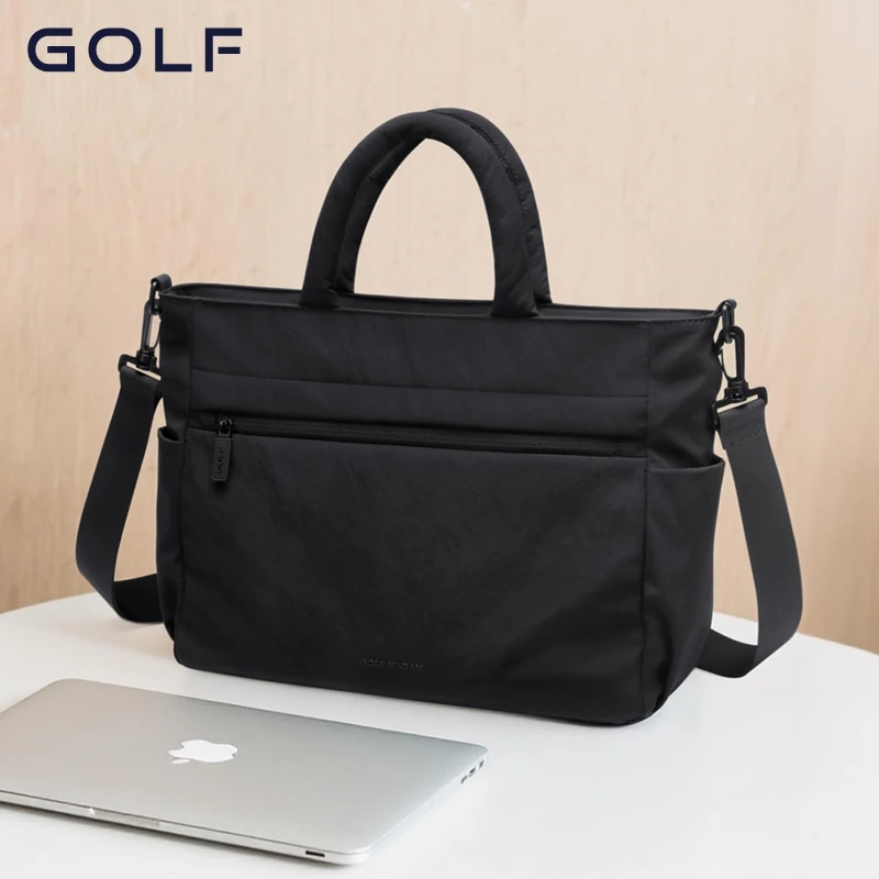 

Стильная портативная сумка для ноутбука GOLF QUALITY для женщин, однотонный деловой портфель, сумка-тоут на 15 дюймов