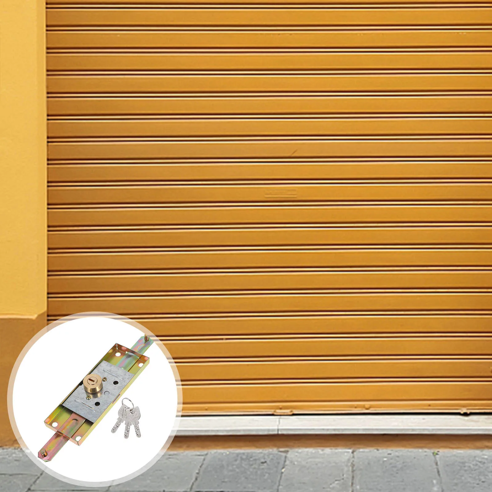 

Roll-Up Door Lock Heavy Duty Anti Theft Security for Commercial Shop Doors Durable Sliding Garage Door Lock Set