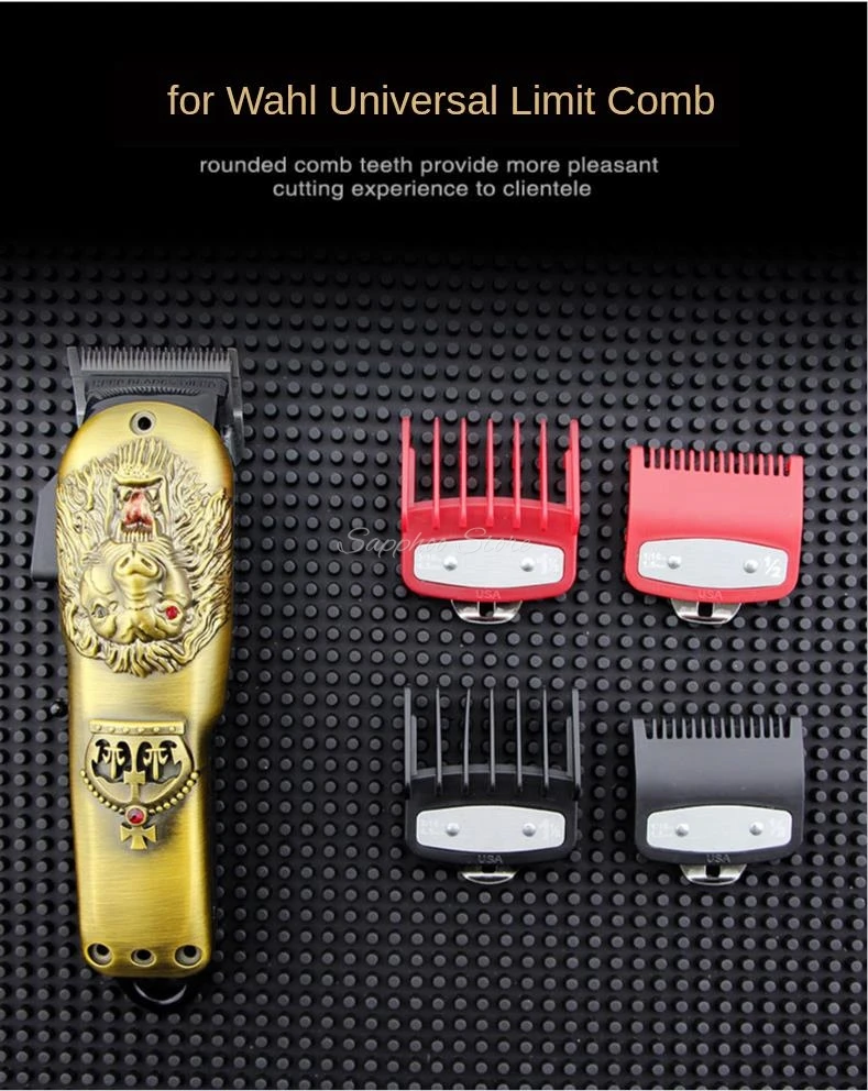 2/3/4 stücke Für Wahl Universal Haar Clipper Grenze Kamm Schwarz Transparent Rot Guide Trimmer Wachen Befestigung 1,5mm 3mm 4,5mm 6mm – Detail 21