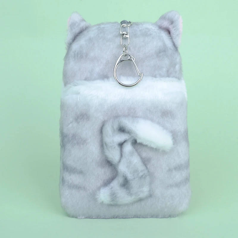 Kawaii Cat Photocards Holder Anime Plush 3-Inch Card Holder New Student Meal Card Bus Card Protective Cover Bag Pendant