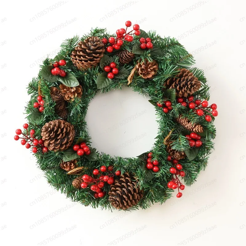 Christmas decorations, large, encrypted wreath rattan door pendant rattan arrangement