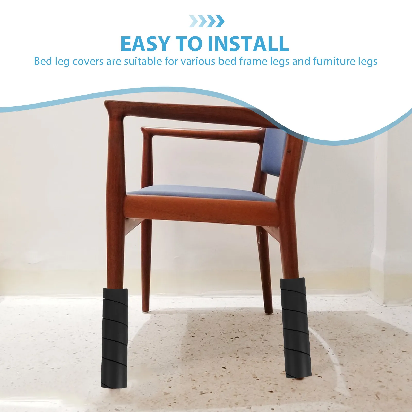 4Pcs Furniture Leg Guard Table and Bed Frame Leg Covers Soft Nbr Chair Foot Protector Non Slip Cushions Toe Protectors Sleeve
