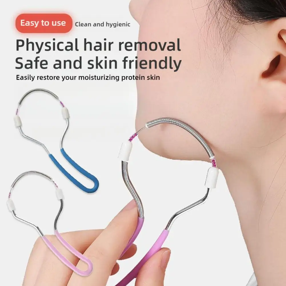 Women Hair Removal Epilator Mini Facial Hair Remover Spring Threading Face Defeatherer for Cheeks Eyebrow Lips Hair Removal A5J7