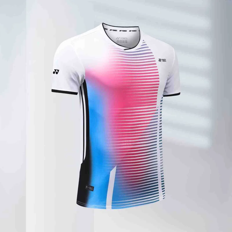 Yonex 2024 novos homens e mulheres badminton wear topos de manga curta secagem rápida absorvente de suor respirável terno de treinamento camisetas