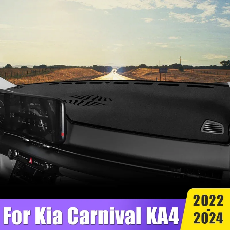 

For Kia Carnival KA4 2020 2021 2022 2023 2024 Car Dashboard Cover Mat Dash Board Sun Shade Pad Carpets Rug Protector Accessories