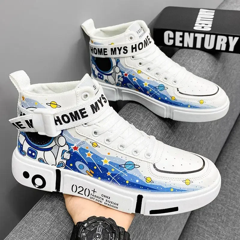 Neue One Piece Anime coole Cartoon High-Top-Sneaker fünfte Geschwindigkeit Nika Ruffy personalisierte Student kreative lässige Sneakers Geschenk