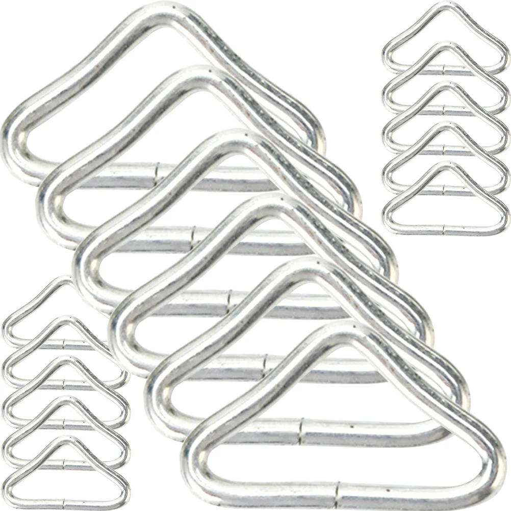 

30 Pcs Trampoline Triangle Buckle DIY Accessories Portable Rings Component Springs Buckles Galvanized Steel Parts Tool