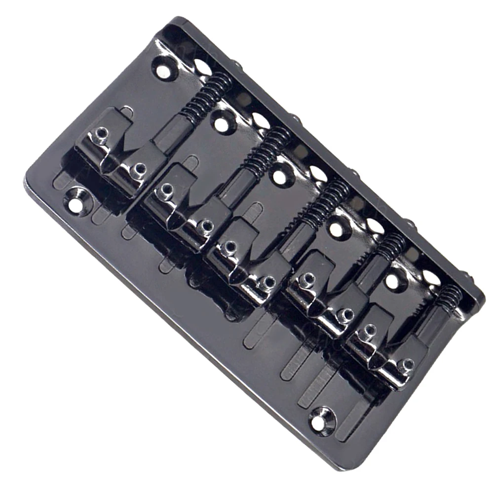 Hardtail Bass for bridge with 5 String Zinc Alloy Saddles for Electric Bass Guitar Replacement Designed to Enhance Harmonic