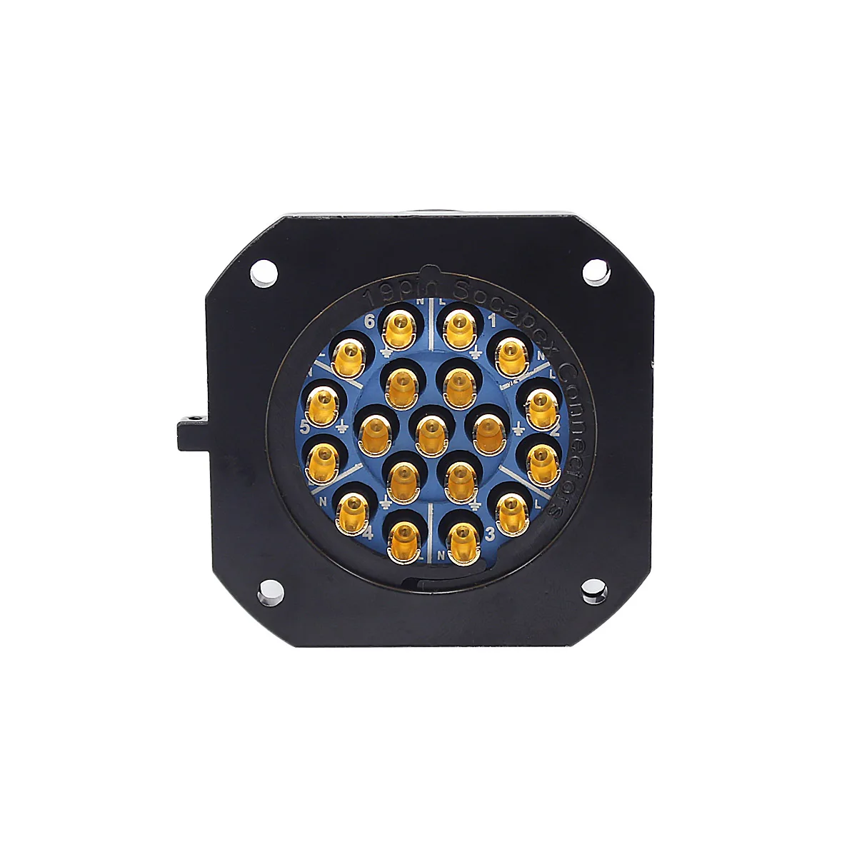 WOINSPODER Soca 19Pin Panel Mount Female Connector Pre-installed Gold-plated Brass Pins Aluminum Housing Compatible with Socapex