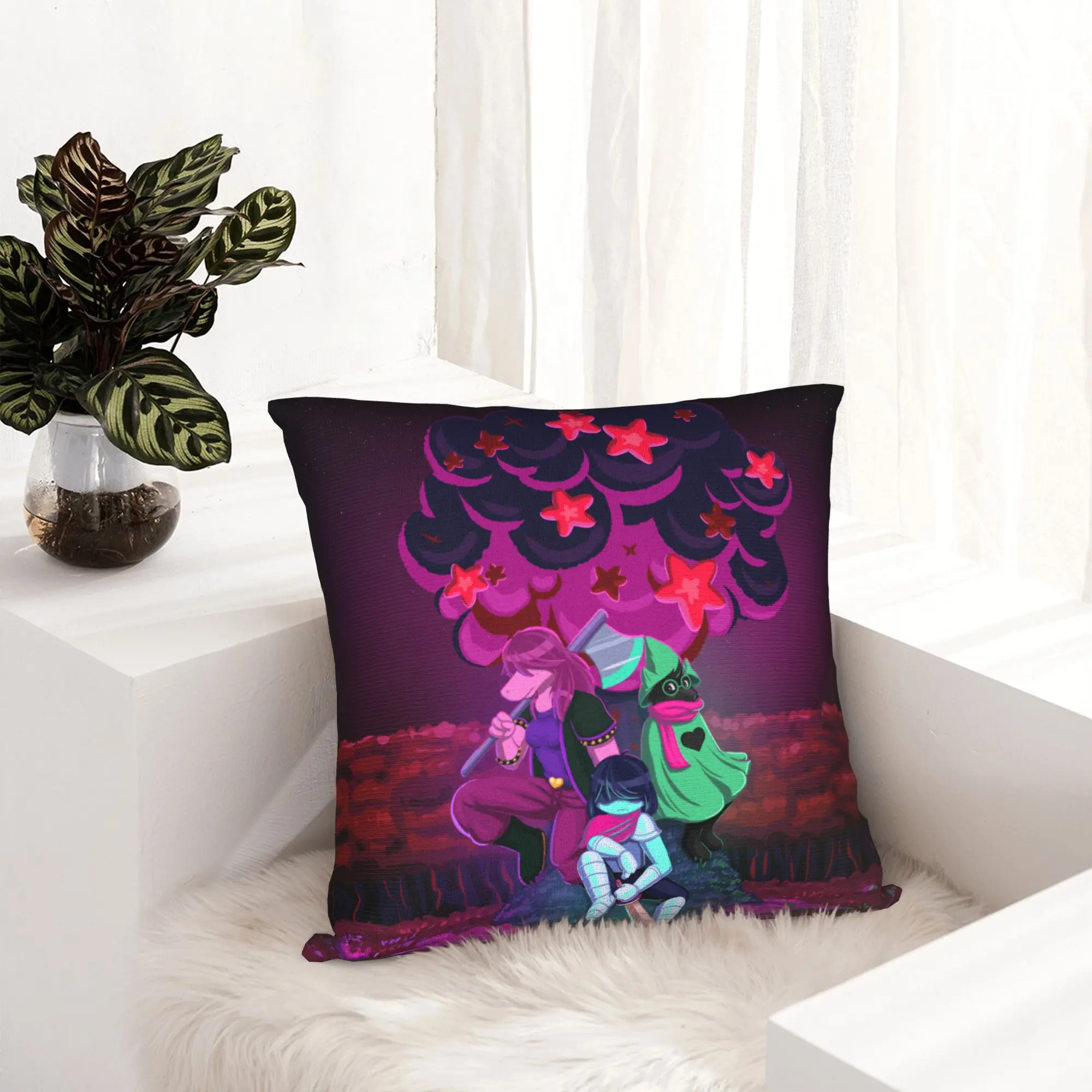 Deltarunes Kris Ralsei Susie Pillowcase Soft Cushion Cover Decorative  Pillow Case Cover Bed Square
