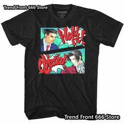 Classic game Gyakuten Saiban Cotton Ace Attorney  Summer Mens T-shirt Cotton Short Sleeve Tshirt Mens Game joint T-shirt