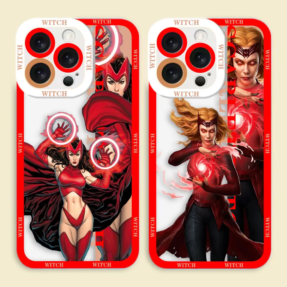 

Marvel Scarlet Witch Thor Cover Clear Phone Case For iPhone Apple 16E 16 15 14 12 13 11 Pro 8 7 SE Plus X XR XS Max Case Shell